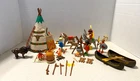 Lot of 40 VTG Playmobil Native American Figures Horses Buffalo Canoes & Access.