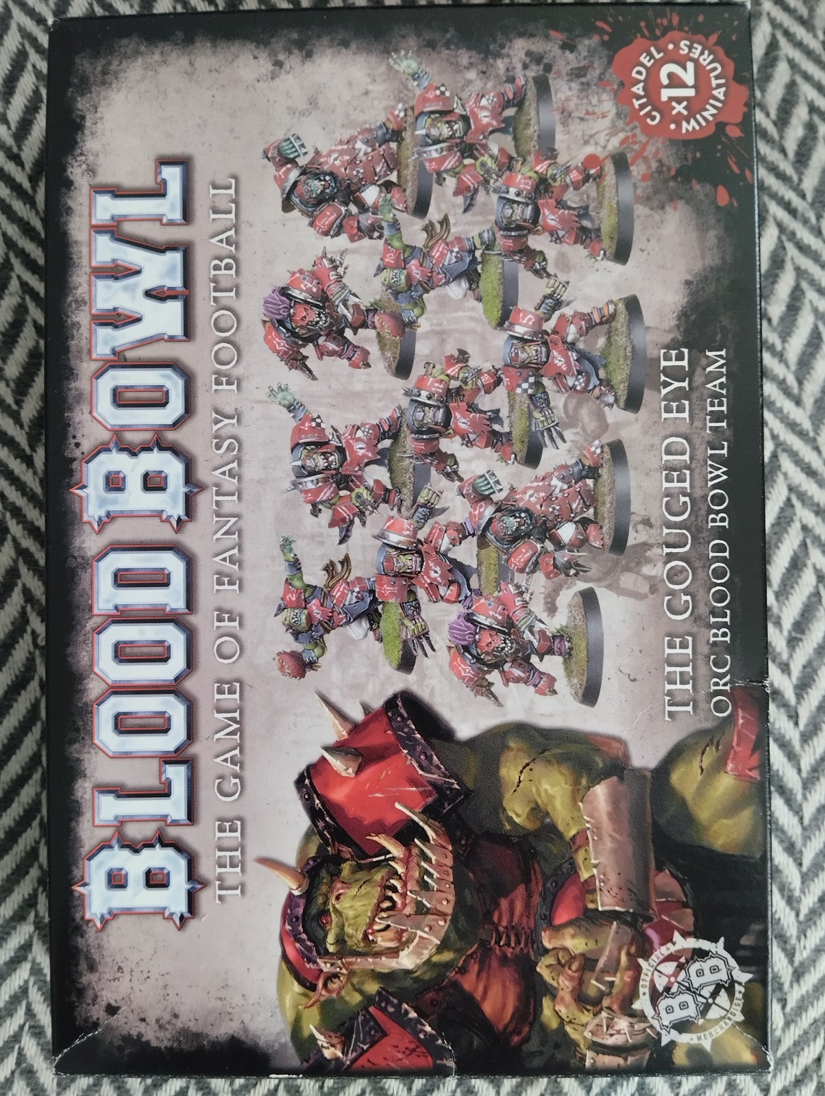 Orc Blood Bowl Team Warhammer avec figurines articulées en plastique pour tactique de tournoi