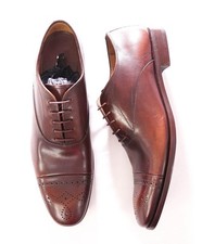 $1,250 PRADA - Leather Brogue Cap Toe Brown Oxfords - US 9 (UK8)