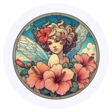 24 x 'Hibiscus Garden Fairy' Stickers (SK00073649)