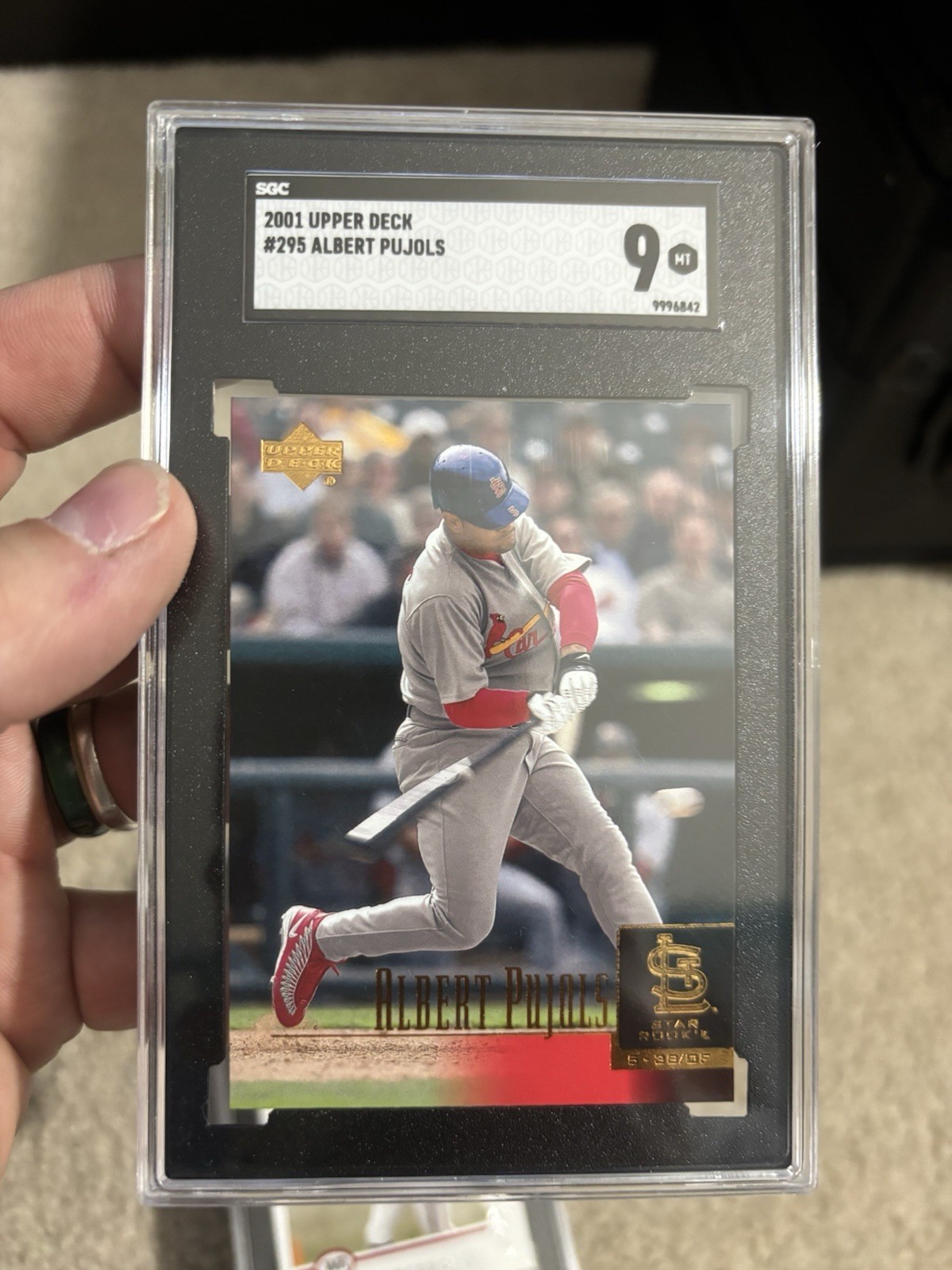 Albert Pujols 2001 Upper Deck #295 RC SGC 9