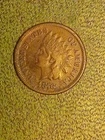 1876 Indian Head Cent, Penny, Fine Condition Rare 19th Century Coin