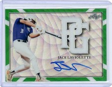 2021 Leaf Perfect Game Jace LaViolette Green Auto /4 #BA-JLV Guardians