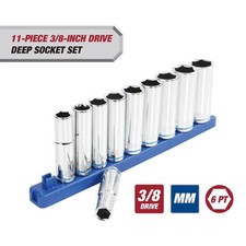 11-Piece 3/8-inch Drive Deep Metric Socket Set mm 