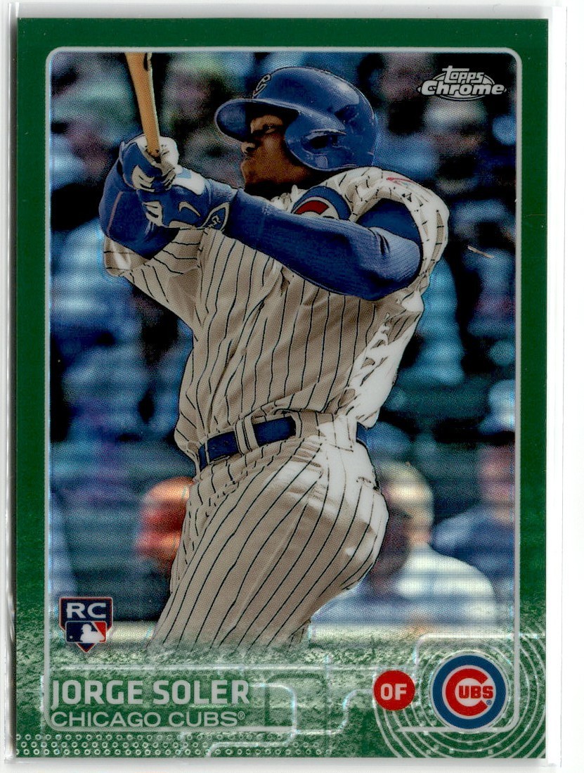2015 TOPPS CHROME GREEN REFRACTOR JORGE SOLER 81/99 CHICAGO CUBS #154