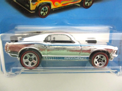 HOT WHEELS - SUPER CHROMES - 1970 FORD MUSTANG MACH 1 - REDLINES - DIECAST
