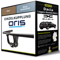 Starre AnhäNgerkupplung für Dacia Logan Kombi/Mcv 02.2007-11.2007 I Typ KS Oris