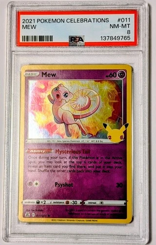 PSA 8 Mew 011/025 Pokemon Celebrations Pokemon TCG