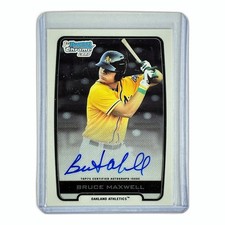 Bruce Maxwell Chrome Draft Pick Autographs 1st 2012 Bowman Draft #BCA-BM