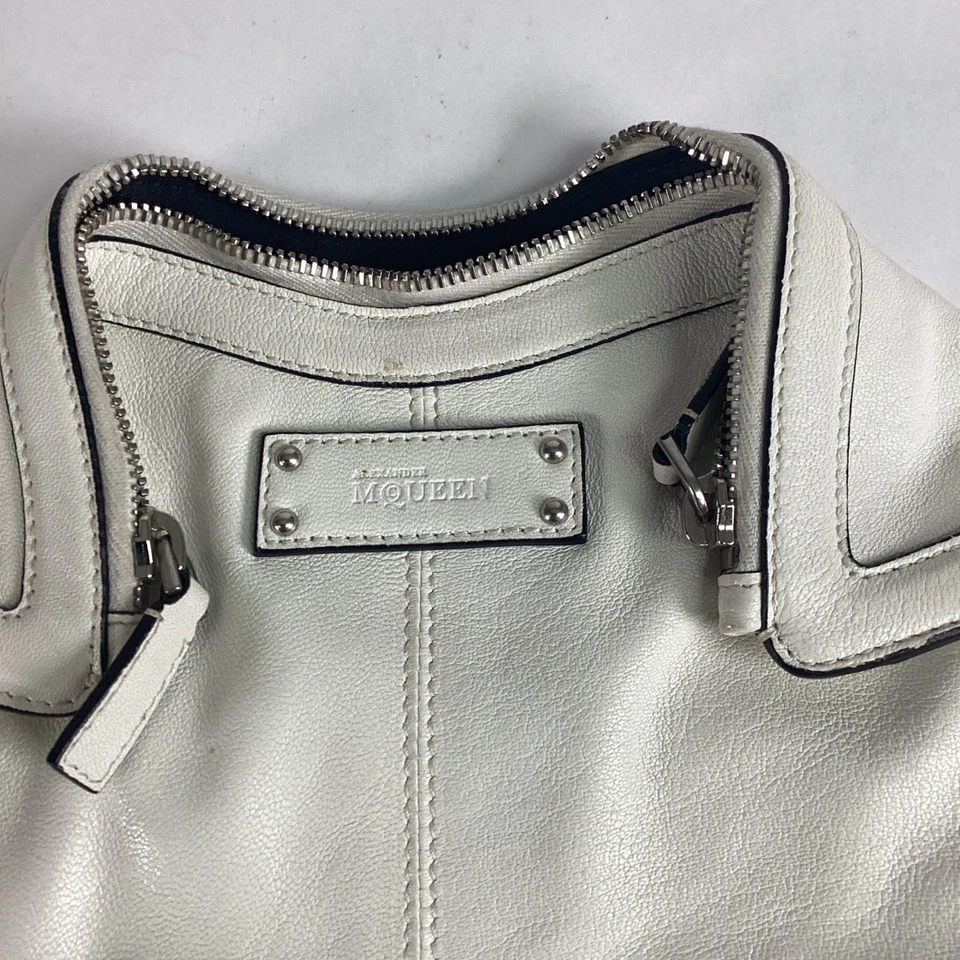 Bolso de mano Alexander McQueen De Manta de cuero blanco Foto 2 de 4