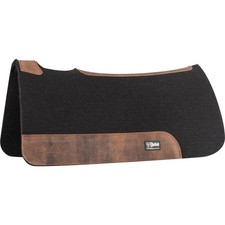 Cashel 1-inch Black Felt Western Saddle Pad - 31  x 32  Contoured Split Design