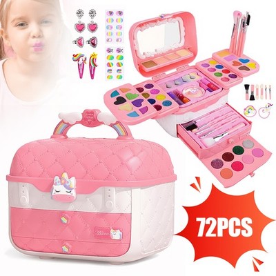 Kinderschminke Set Mädchen 72PCS Waschbar Schminke Kinder Schminkkoffer Spiel...