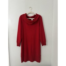 Kim Rogers Red Cowl Neck Long Sweater Dress Size Medium