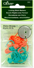 Clover Locking Stitch Markers 20 pieces 353