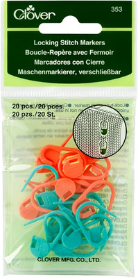 Clover  Locking Stitch Markers 20 pieces #353