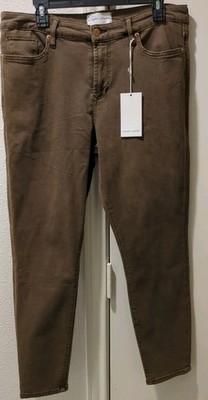 Dear John Denim Jeans 32 Gisele Skinny Fit Brown Oak NWT