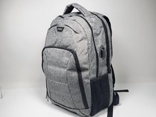 Laptop Backpack with USB Charging Port, 17.3 Inch Water Resistant, Grey
