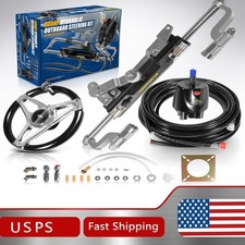 Full 300HP Hydraulic Steering Kit for Boats with 13  Wheel 26.8ft Hoses