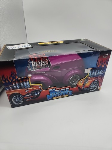 MUSCLE MACHINES 48 ANGLIA 1/18 1948 Purple It’s A Gas Vintage - Picture 13 of 13