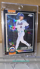 Topps 2026 Chrome Carson Benge RC Black Logofractor #87 New York Mets /10