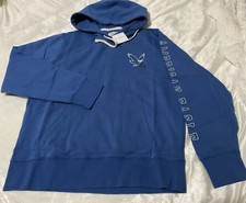 American Eagle Super Soft Pullover Hoodie Blue Men's Hooded Pocket Size L