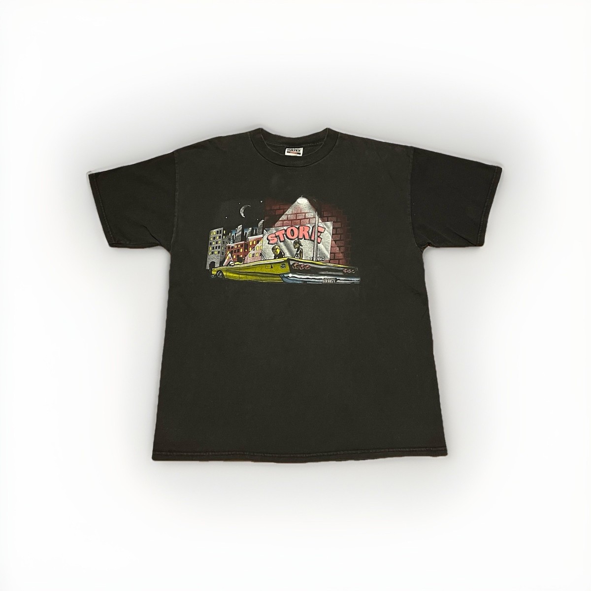 Vintage 90s Lowrider T-Shirt Skate Tee Tultex Sz XL Black Homies 