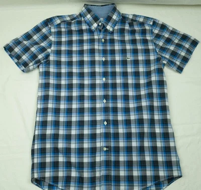 - CHEMISE LACOSTE HOMME MANCHES COURTES COTON TAILLE M TRÈS BON ÉTAT - Photo 1/4