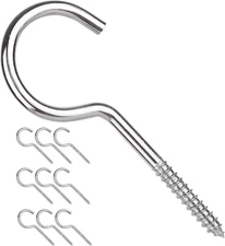 Large Screw Hooks, 4 Inches Heavy Duty Ceiling Hooks for Indoor and Outdoor Hang