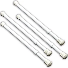 Set of 4 Window Secuirty Bar Locks onto Frame - Sturdy Steel Adj 17-29 In