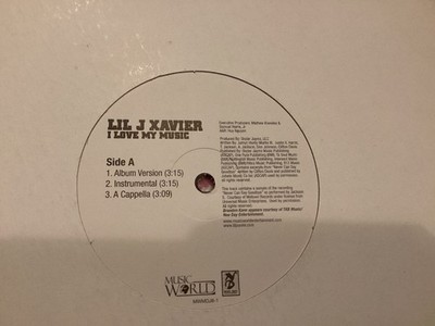 Lil J Xavier I Love My Music Vinyl Single Hip-Hop