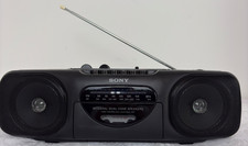 Sony CFS-B11 AM FM Radio Cassette Boombox Radio Works Cassette Doesn't. No Cord