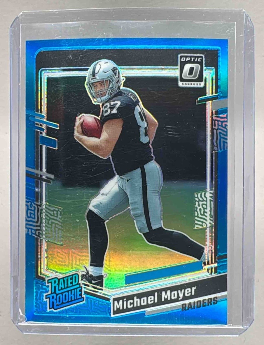 Michael Mayer 2023 Panini Donruss Optic #260 Aqua Prizm RC Rated Rookie 293/299