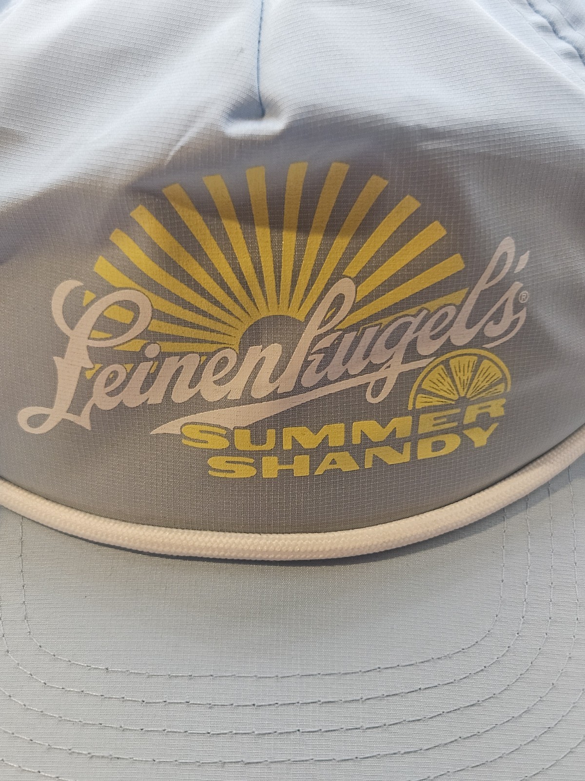 NWT Leinenkugel's Summer Shandy Beer Light Blue/Yellow  Polyester Snapback Hat 