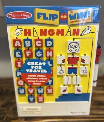 BNIP Melissa & Doug - Flip to Win Travel Hangman Dry-Erase Game White Board 