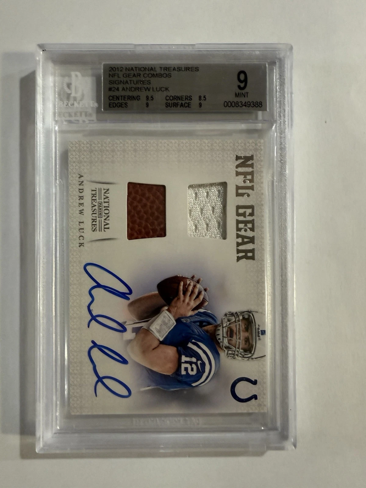 Andrew Luck Panini National Treasures NFL Gear Combos #24 Base