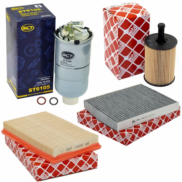 Filter Set Kraftstoff- ÖL- Luft- Innenraum- FüR VW Polo 1.4 TDI 9A 9N 55 KW 75PS-image