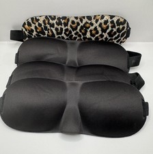 Lot of 4 Sleep Eye Masks   3 Black and 1 Camo Brand NEW