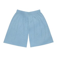 Sky Blue Athletic Gym Shorts Workout Training...