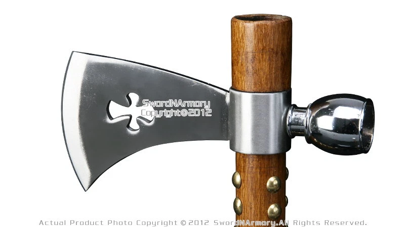 Indian Warrior Native American Tomahawk Hatchet Axe Peace Pipe Tobacco Feathers - Image 2 of 3