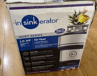 InSinkErator Evolution Prestige Quiet Series 1.0 HP Garbage Disposal - New