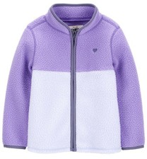 OshKosh B'gosh Purple Embroidered Teddy-Fleece Jacket - Size 10