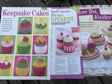 Knitted Cakes, Teapot, Cup & Saucer Patterns Cupcakes, Mini Eggs, Daffodils