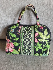 Vera Bradley Handled Makeup Bag Retired Botanica Pattern