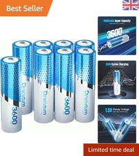 3600mWh Lithium AA Rechargeable Batteries for Blink Camera - 8 Pack, 1.5V Power 3.37 per battery