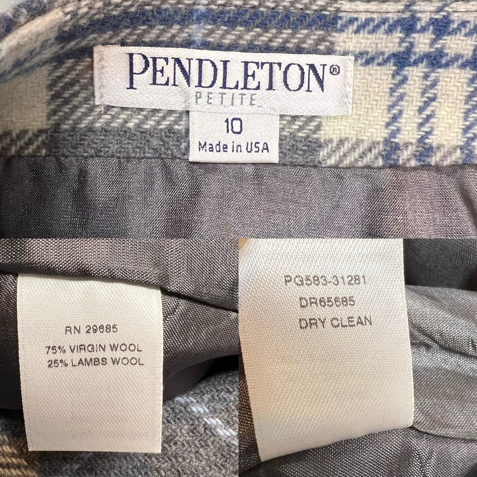 Pendleton 100% Wool Side Button Wrap Skirt Lined … - image 12