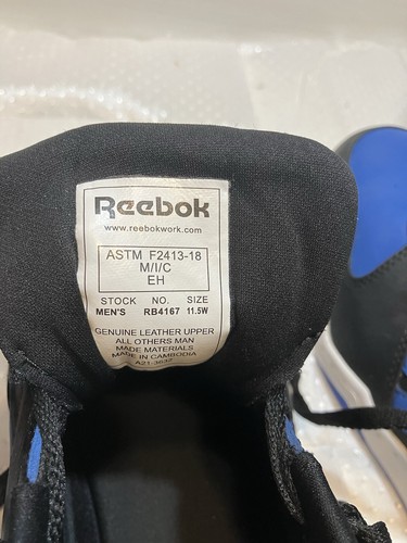 NEW Reebok BB4500 Men's Low Cut Work Safety Comp. Toe Shoes, Blue/Black Sz 11.5 - Picture 8 of 18