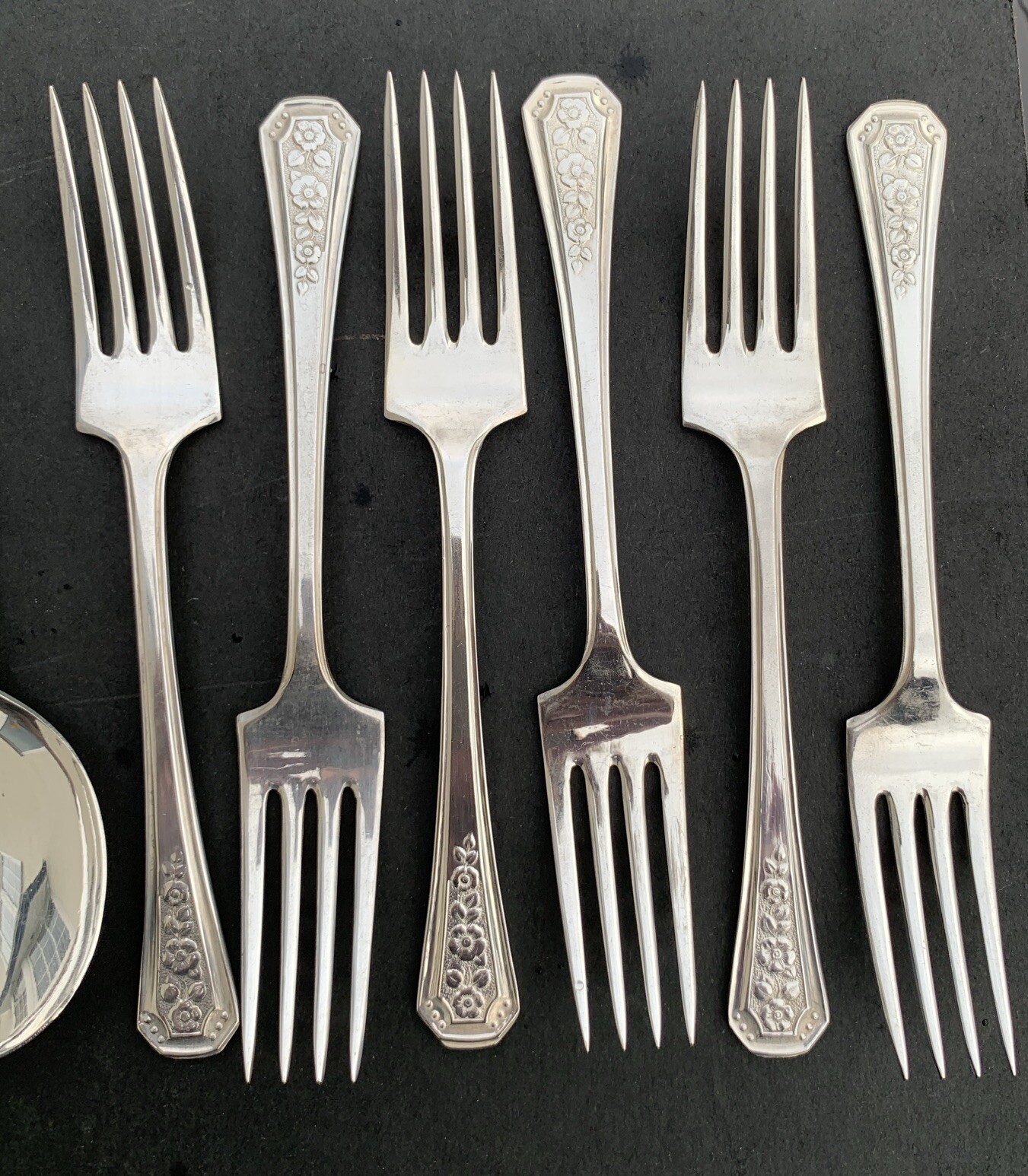 Set 6 Vintage EPNS Dessert Fruit Trifle IceCream Spoons & 6 Desert Cake Forks eBay