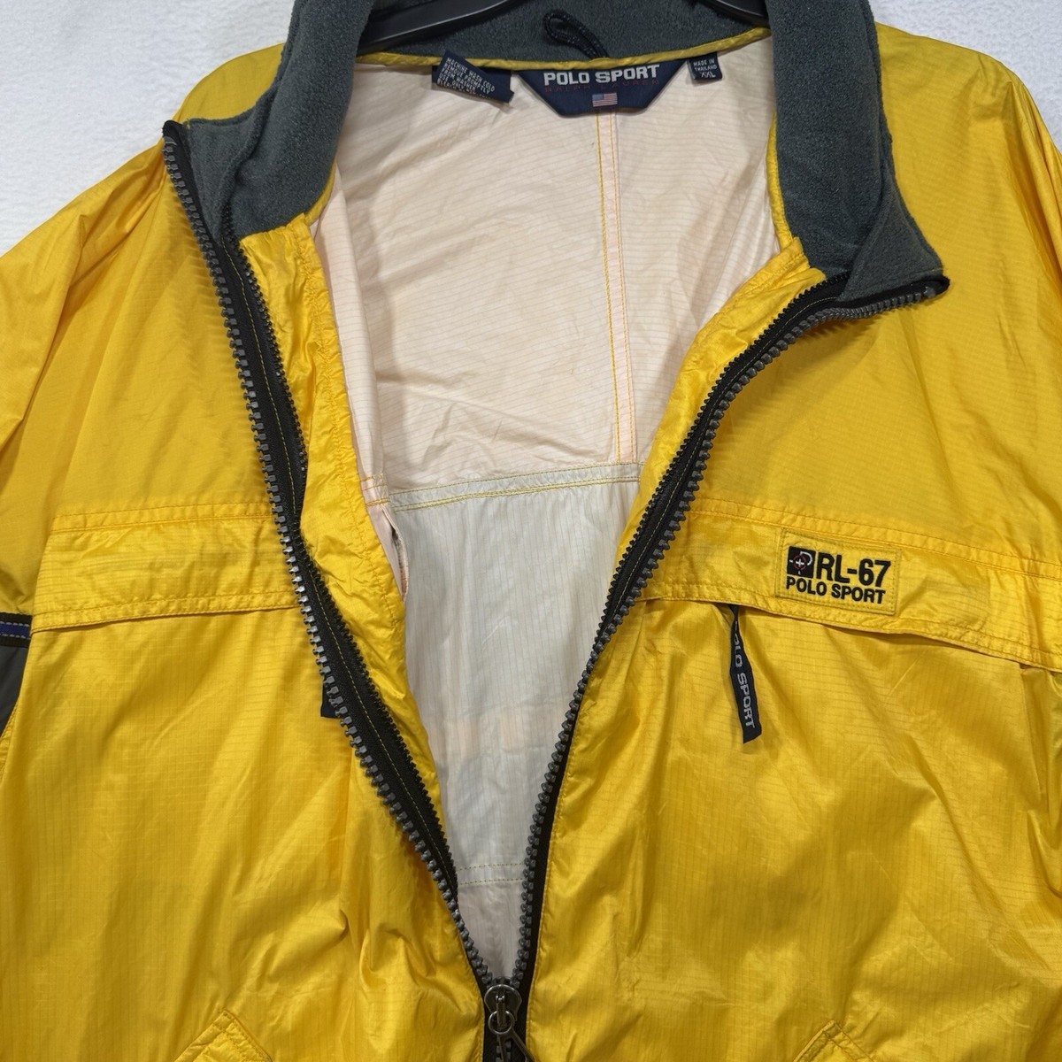 Vintage 90s Yellow Polo Sport Mens Jacket Spellout Ralph Vintage 90s Yellow Polo Sport Mens Jacket Spellout Ralph