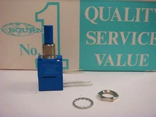 (1) Bourns 96A2DZ28EA0167 10K Ohm 5/8" Square Single Turn Potentiometer