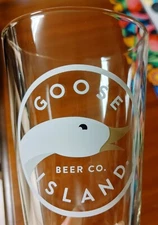 Goose Island Signature Pint Glass. 16oz. New. 